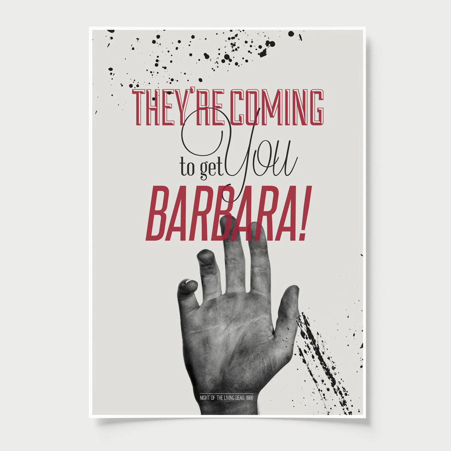 Zombies Poster Quote // Night of the Living Dead - Design Different