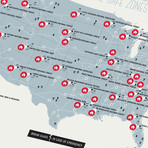 Zombie Safe Zone Map (USA) 