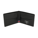 Carbon Black 6CC Billfold Wallet