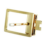 Gold Square Tong Belt Buckle