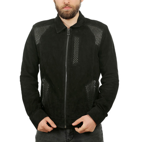 Karl Leather + Suede Jacket // Black (XS)