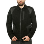 Karl Leather + Suede Jacket // Black (2XL)