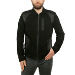 Karl Leather + Suede Jacket // Black (2XL)