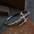 Arthurs Sword Bracelet // Black + Silver (S)