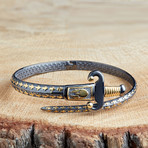 Antik Sword Bracelet // Black + Gold (L)