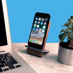 Silver + Maple Charging Stand