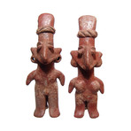 Ancient Ceramic Couple // Jalisco, West Mexico, 100 BC - 250 AD