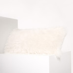 Shorn Icelandic Sheepskin Pillow Cover // Natural White (Square)