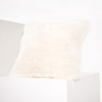 Shorn Icelandic Sheepskin Pillow Cover // Natural White (Square)