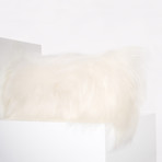 Shorn Icelandic Sheepskin Pillow Cover // Natural White (Square)