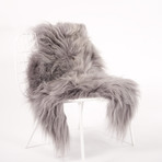 Icelandic Sheepskin // Dyed Silver (43-47"L x 27-32"W)