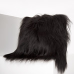 Icelandic Sheepskin Pillow Cover // Natural Black (Square)