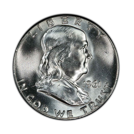 1955-1963 U.S. Benjamin Franklin Silver Half Dollar // Mint State Condition // Presentation Box