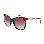 Burberry // Women's BE4263F Sunglasses // Black Tortoise + White + Red