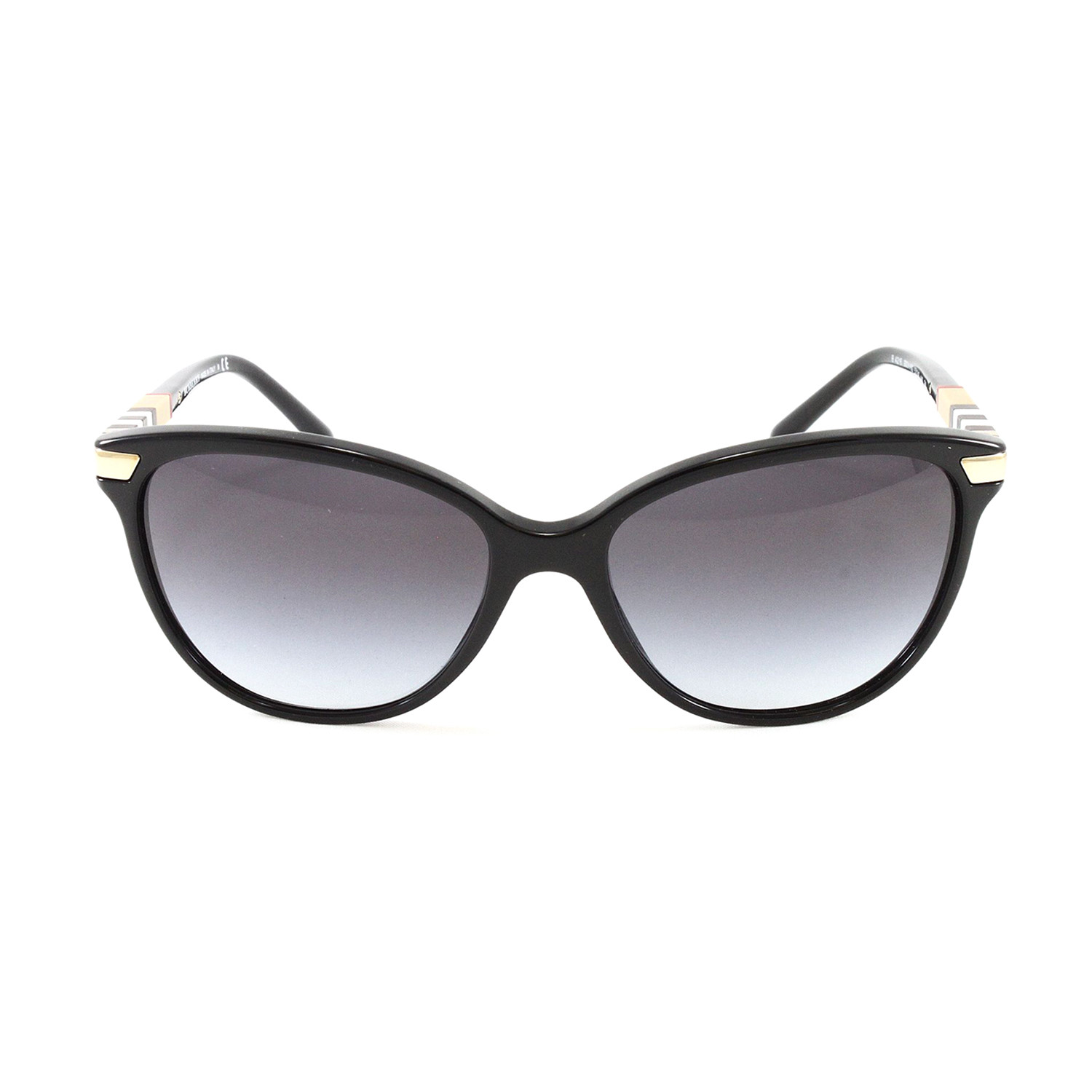 Burberry // Women's BE4216 Sunglasses // Black + Gray Gradient ...