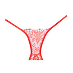 Enchanted Belle Crotchless Panty // Red + Hot Pink // Set of 2