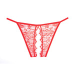 Enchanted Belle Crotchless Panty // Red + Hot Pink // Set of 2