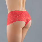 Adore Candy Apple Panty // Red + Hot Pink // Set of 2