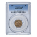 1857 Flying Eagle Cent PCGS Certified MS62