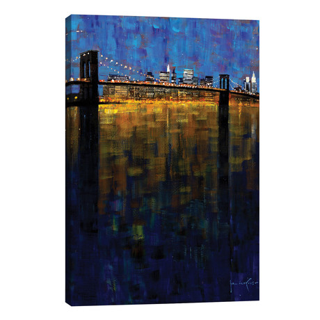 Brooklyn Bridge Nocturne // John Haskins (26"W x 40"H x 1.5"D)