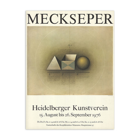 Friedrich Meckseper // Shapes // 1976 Offset Lithograph
