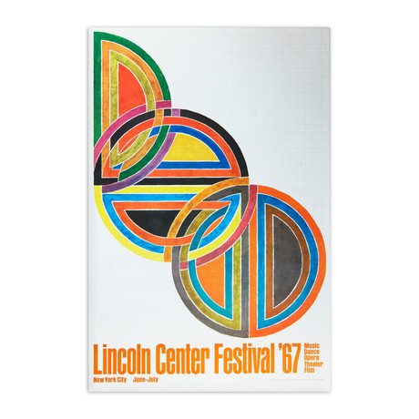 Frank Stella // Lincoln Center Festival // 1967 Offset Lithograph