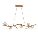 Luxure Chandelier (Brass // Amber Glass)