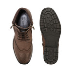 Jerry // Leather Combat Brogue Boots // Brown (US: 7)