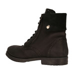 Jerry // Leather Combat Brogue Boots // Black (US: 7)