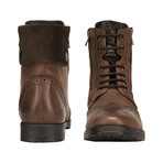 Jerry // Leather Combat Brogue Boots // Brown (US: 9.5)