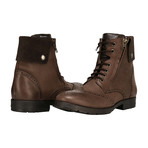 Jerry // Leather Combat Brogue Boots // Brown (US: 11)