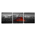 Barn Grand Teton National Park WY USA Color Pop // Panoramic Images (60"W x 20"H x 1.5"D)