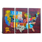 USA Recycled License Plate Map VII // Design Turnpike