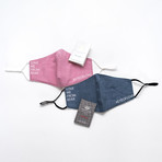 Love Me From Afar 2-Pack Face Covering + 2-Pack Perfume Sample // Blue + Pink