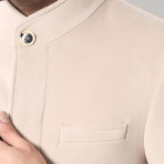 Mandarin Collar Coat // Beige (Euro: 52)