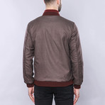 Slim Fit Utility Bomber Jacket // Maroon (Euro: 44)