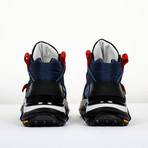 The Archer High Top Sneaker // Blue + Red (US: 8)