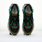 The Archer High Top Sneaker // Black + Green (US: 12)