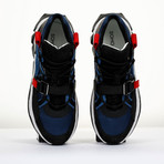 The Archer High Top Sneaker // Blue + Red (US: 8)