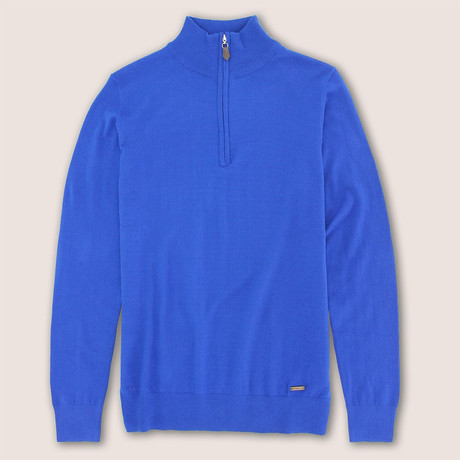 Premium Super Soft 12 Gauge 1/4 Zip Sweater // Royal (S)