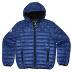 Sherpa Lined Hooded Puffy Quilted Jacket // Newport Navy (2XL)