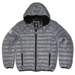 Sherpa Lined Hooded Puffy Quilted Jacket // Carbon Zero (L)