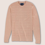 12 Gauge Cotton Diamond Pattern Sweater // Balmy Pink (S)