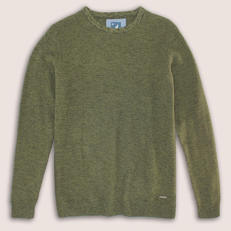 12 Gauge Cotton Two-Tone Sweater // Briny Deep (S)