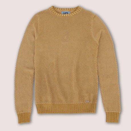 7 Gauge Two-Tone Sweater // Tan (S)