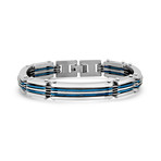 Link Bracelet // Metallic + Blue