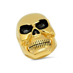 Skull Ring // Gold Plated (Size 9)