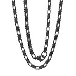 Box Chain Necklace // Black