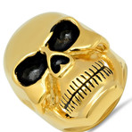 Skull Ring // Gold Plated (Size 9)