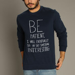 Be Patient Sweatshirt // Navy (Small)